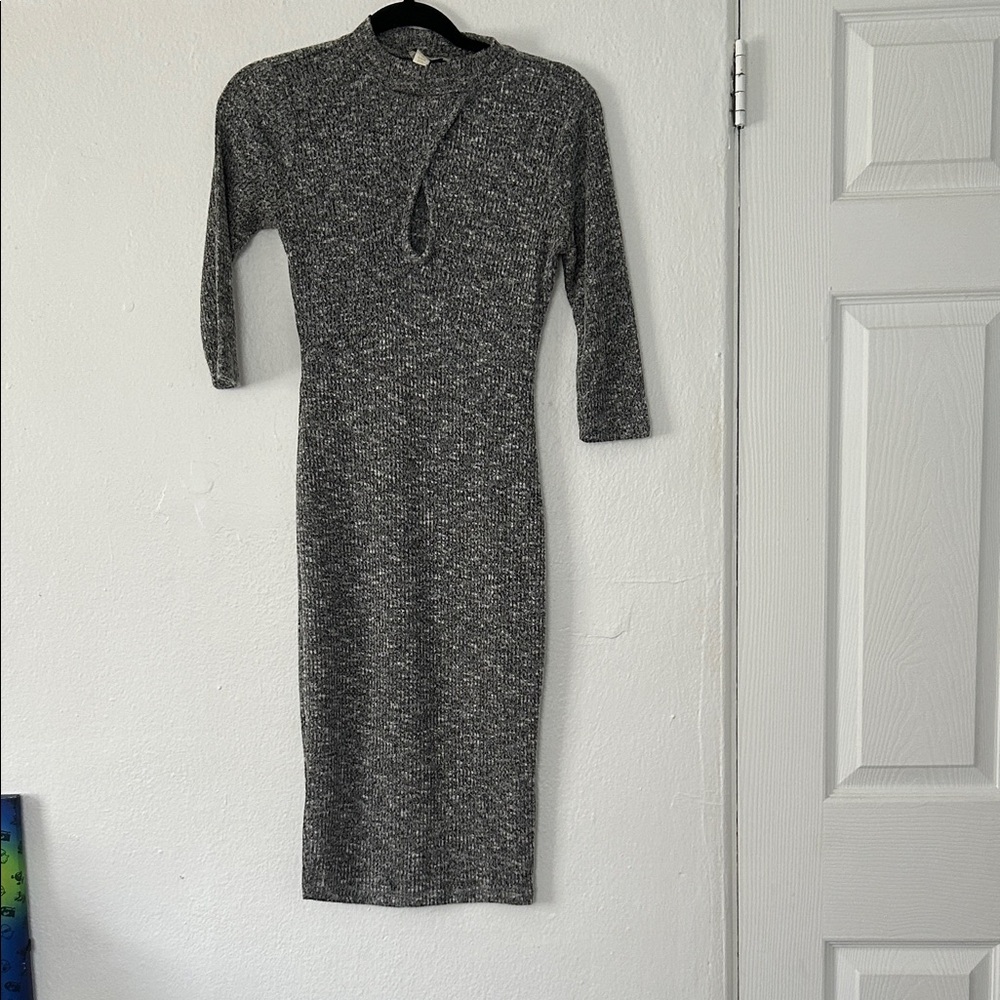 Nicki Minaj Charcoal Long Sleeve Dress